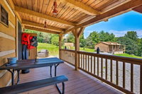 Log Cabin with Fire Pit  Deck on Cherokee Lake