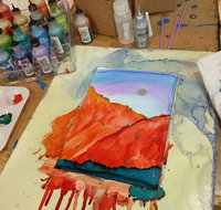 Alcohol Ink Landscape Art Class in Estes Park - Accommodation Michigan